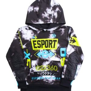 ESX360 BLACK GRAY ULTIMATE GAMER HOODIE BLACK ESPORTS GEAR MEDIUM SMALL